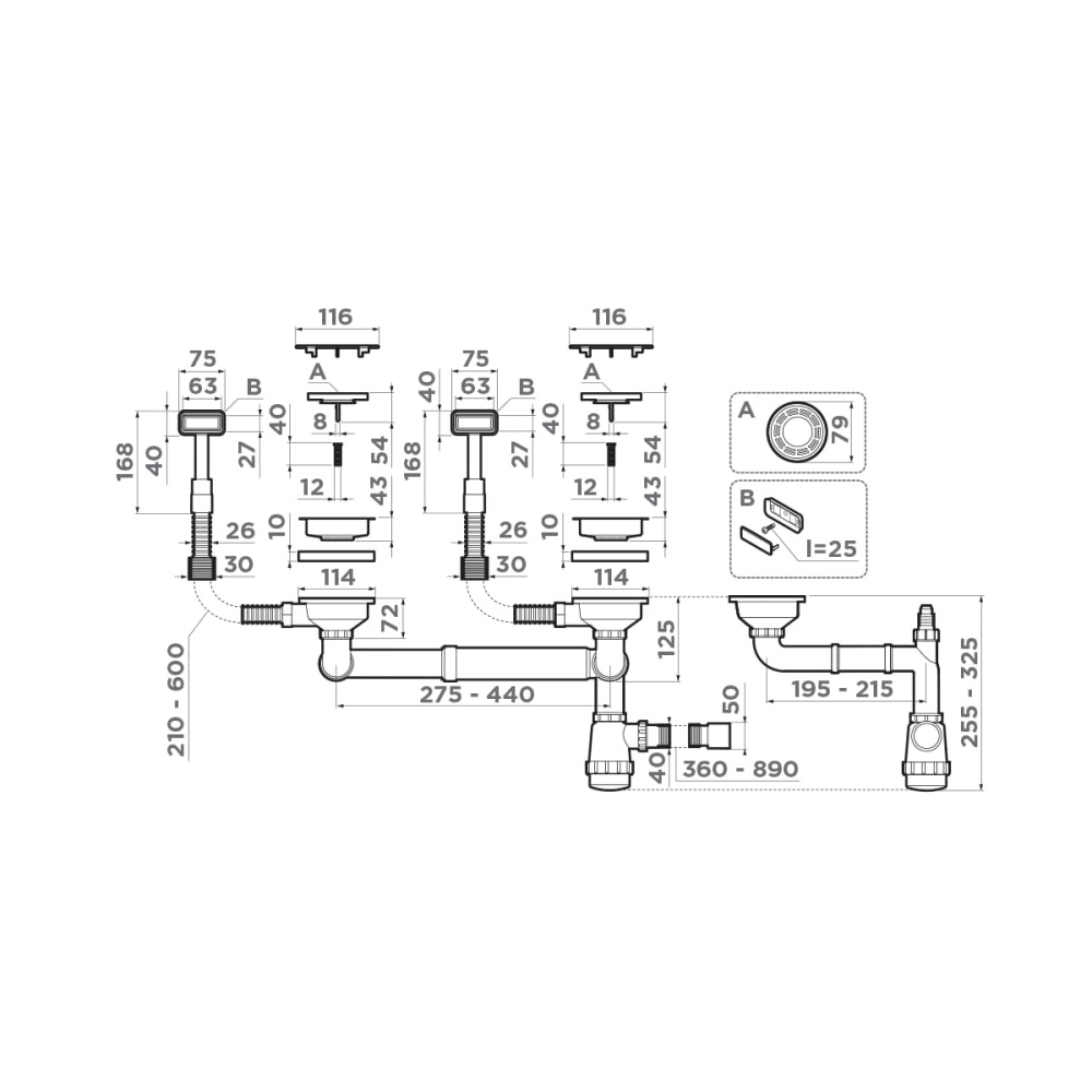 Арматура Omoikiri WK-2C-GB