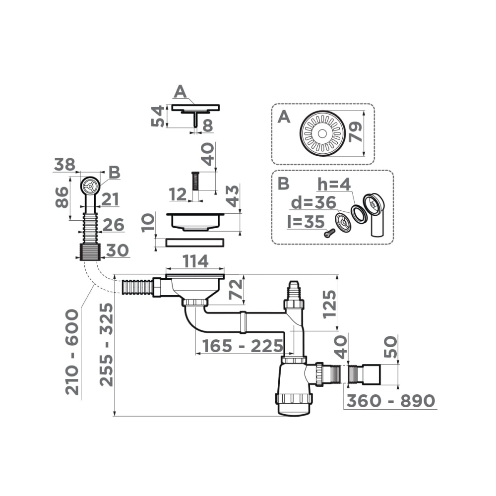 Арматура Omoikiri WK-1CL-R-AB022