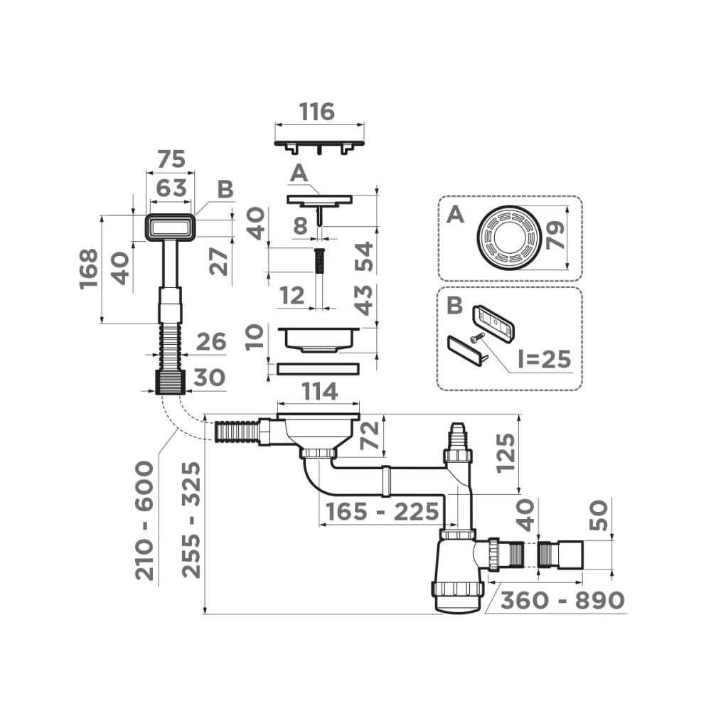 Арматура Omoikiri WK-1C-GB